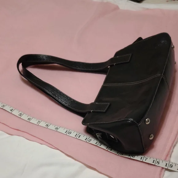 FOSSIL Black Leather Handbag and Wallet Set - Picture 11 of 14